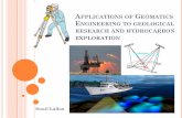 Applications of Geomatics Engineering to geological ... Sessions/GSTT Presentation... · reference to their use for navigation and exploration. ... Applications of Geomatics Engineering
