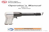 Operator’s Manual - Chicago Pneumaticetools.cp.com/cpvscatalogue/files/CA155290.pdf · Operator’s Manual CP717 Air Hammer WARNING To reduce risk of injury, everyone using, installing,