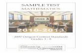 Mathematics Sample Test Grade 3 2010- · PDF file2010-2013 Mathematics Sample Test – Grade 3 Office of Assessment and Information Services Oregon Department of Education 2010-2013