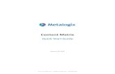 Content Matrix Console Quick Start Guide - Metalogix · PDF fileMetalogix Content Matrix Quick Start Guide . . Metalogix Content Matrix – ” SharePoint, Content Matrix Console –