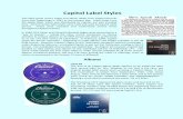 Capitol Label Styles -  · PDF fileCapitol Label Styles ... throughout Capitol’s history. In 1948, RCA Victor and Columbia Records began what amounted to a “war of speeds”