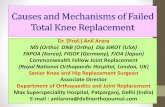 Causes and Mechanisms of Failed Total Knee Replacement Causes and Mechanisms of... · Causes and Mechanisms of Failed Total Knee Replacement ... Symptoms of the failed total knee