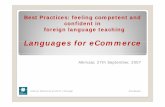 C L fL anguages for eCommerce - pools · PDF fileC L fL anguages for eCommerce Alkmaar, 27th September, ... Edit Quiz Se tings U date this ... Task 1.1.2 Exploring the links on homepages