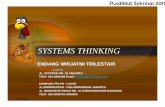 14-09-2011 Systems Thinking Diklatpim I · PDF fileSUATU PENDEKATAN biki dt dkiik ktkit PARADIGMA: cara berpikir yg dpt mendeskripsikan keterkaitan-dinamik dan mempengaruhi perilaku