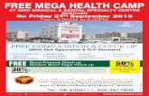 FREE MEGA HEALTH CAMP - · PDF file(With Our Specialist & G.P Doctors) • General practitioner • Dental Specialist • Dental General practitioner • Internal Medicine Specialist