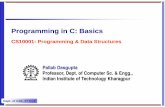 Programming in C: Basics - CSE IIT Kgpcse.iitkgp.ac.in/~pallab/PDS-2011-SPRING/Lec-1c.pdf · Programming in C: Basics CS10001: Programming & Data Structures Dept. of CSE, IIT KGP