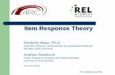 Item Response Theory - University of Chicago Webinar... · 2. REL Midwest and ARC Topics Covered Rationale for IRT/Rasch methods The 1PL/Rasch Dichotomous Model The Rasch Rating Scale