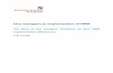 Line managers as implementers of HRM - Universiteit …essay.utwente.nl/60247/1/MSc_Anouk_ter_Halle.pdf · Line managers as implementers of HRM ... Track: Human Resource Management
