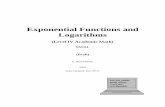 Exponential Functions and Logarithms - · PDF fileSolving Exponential Equations by Creating the Same ... The following flow chart shows the optional bridging ... Exponential Functions