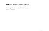 MSC.Nastran 2001 Getting Started with MSC.Nastran · PDF fileMSC.Nastran 2001 Getting Started with MSC.Nastran User’s Guide. ... List of MSC.Nastran Books, xiv ... The Current Error