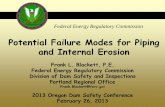 Identification of Potential Failure Modes - · PDF file26.02.2013 · Internal Erosion vs Piping* • Internal Erosion - The formation of voids within soil or soft rock caused by the