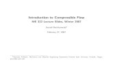 Introduction to Compressible Flow - Web Services …web.cecs.pdx.edu/~gerry/class/ME322/notes/pdf/ME322_Compressibl… · Introduction to Compressible Flow ME 322 Lecture Slides,