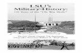 LSU’s Military History - olewarskule.lsu.eduolewarskule.lsu.edu/wp-content/uploads/2012/09/lsu_militaryhistory.pdf · Chancellor Emeritus William E. “Bud” Davis LSU’s Military