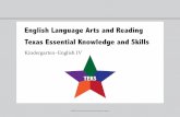 English Language Arts and Reading Texas Essential ...ipsi.utexas.edu/EST/files/standards/TEKS/ELAR_TEKS_K-12.pdf · The following pages contain the vertical-alignment version of the