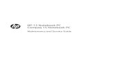 HP 15 Notebook PC Compaq 15 Notebook  · PDF filePower button board ... DVD±RW SuperMulti DL Drive specifications ... Product name HP 15 Notebook PC √√ Compaq 15 Notebook PC