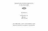 JIWAJI UNIVERSITY GWALIOR. II.pdf · JIWAJI UNIVERSITY GWALIOR Syllabus ... Endangered and endemic species of India. Conservation of biodiversity : ... Bharucha Erach, The Biodiversity