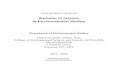 Bachelor of Science in Environmental Studies - · PDF fileUndergraduate Handbook Bachelor of Science in Environmental Studies Department of Environmental Studies State University of