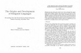 The Origins and Development of Emigrant Languagesycmorin.net/wp-content/uploads/2012/11/1996_Origin-Pronunciation... · The Origins and Development of Emigrant Languages Proceedings