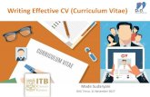 Writing Effective CV (Curriculum Vitae) - karir.itb.ac.id · PDF file88% resume dibuang karena tidak menyertakan foto ... Cara Menulis Lamaran melalui Email Menulis pada body email