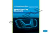 IHS Automotive -  · PDF fileIHS . Automotive. SupplierBusiness. Supplying ... Honda FCEV Concept at the 2013 Los Angeles motor show ... SWOT Analysis – Honda