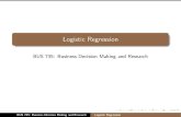 Logistic Regression - James · PDF fileGoals of this section 2/ 8 Speci c goals: Learn how to conduct regression analysis with a dummy ... Logistic Regression: method for estimating