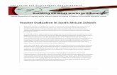 Teacher Evaluation in South African Schools - · PDF fileTeacher Evaluation in South African Schools ... which assess on-the-job teaching based on multiple measures of ... (the Quality