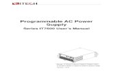 Programmable AC Power Supply - itech.sh · PDF fileProgrammable AC Power Supply ... The power supply is provided with a power line during delivery and should be connected to junction