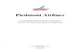 CUSTOMER SERVICE DEPARTMENT POLICY & PROCEDURES HANDBOOK …files.cwa-union.org/PiedmontAgent/CSPPHandbook-REV8.pdf · piedmont airlines customer service department policy and procedures