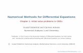 Numerical Methods for Differential · PDF fileNumerical Methods for Differential Equations Chapter 1: ... Construct the numerical method (drop higher order terms) un+1 = un +hf(tn,un);