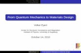 From Quantum Mechanics to Materials Design - uni …myweb.rz.uni-augsburg.de/~eyert/talks/Eyert_Wuerzburg.pdf · Quantum Mechanics „Materials Design“ From Quantum Mechanics to