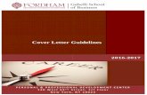 Cover Letter Guidelines - Fordham University · PDF fileCover Letter Guidelines. 2 ... Research tools for writing a cover letter 7 Cover letter Format Checklist 8 ... Clark Kent following