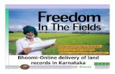 Bhoomi-Online delivery of land records in Karnatakaunpan1.un.org/intradoc/groups/public/documents/UN/UNPAN023395.pdf · Bhoomi-Online delivery of land records in Karnataka. Bhoomi