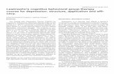ENCEPHALOS 49, 60-66, 2012 Lewinsohn’s cognitive ... · PDF fileBehavioural group interventions have been developed for a wide range of adult clinical syndromes, ... group therapy