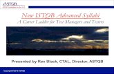 New ISTQB Advanced Syllabi - ASTQB ISTQB Testing · PDF fileNew ISTQB Advanced Syllabi ... test analyst, technical test analyst) has its own ... • Hold a Foundation Level certificate