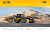 Large Specalog for 980K Wheel Loader, AEHQ6233-02 · PDF fileWheel Loader Specii cations ... Many programs offered by Caterpillar make the tracking of the customer’s machine health
