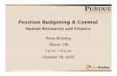 Position Budgeting & Control - Purdue University · PDF file13 Overview of PBC Process HR creates and manages positions. As positions are filled and employee salary distribution is