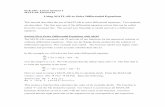 Using MATLAB to Solve Differential Equations - csun.eduacm31201/Old Class Work/ECE 350/Tutorials/MATLab... · The MATLAB commands ode 23 and ode 45 are functions for the numerical