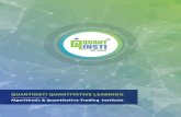 QUANTINSTI QUANTITATIVE LEARNING · PDF fileCapital Management, LLC Author, Quantitative Trading: ... techniques used by traders in the real world ... assignments and supplementary