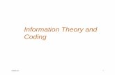 Information Theory and Coding - · PDF fileInformation Theory and Coding. Lecture 1. Probability Review Origin in gambling Laplace - combinatorial counting, circular discrete geometric