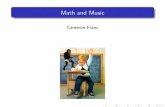 Math and Music - Mathematics and Statisticsmath.usask.ca/~franc/files/math_and_music.pdf · Sound and music Group theory Group actions in music Beyond group theory? Sound Sound travels