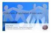 Colorado Population Forecasts - RAQCraqc.org/postfiles/board_meetings/2010/may07/StateDemographer... · Colorado Population Forecasts May 2010 Elizabeth Garner · State Demographer