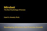 Mindset The New Psychology of Success Carol Dweck, a few minutes to respond to this mindset ... Mindset The New Psychology of Success Carol Dweck, Ph.D. Developing Mindsets that Promote