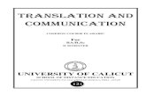 TRANSLATION AND  · PDF filetranslation and communication common course in arabic ba/b.sc ii semester university of calicut school of distance education calicut university p.o
