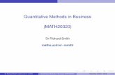 Quantitative Methods in Business (MATH20320)mathsci.ucd.ie/~rsmith/pdfs/quant/intro.pdf · Quantitative Methods in Business (MATH20320) ... Tuesdays 10.00 – 10.50, ... interested