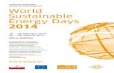 Conference Programme World Sustainable Energy Days · PDF fileJohannes Waselmayr, Albert Knoblinger GmbH & Co KG, Österreich ... Tetiana Ignatenko, Ukrainian Pellet Union 12.30 End