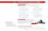 Circumference and Arc Length - Big Ideas Math · PDF fileSection 11.1 Circumference and Arc Length 593 3 ft 11.1 Circumference and Arc Length ... circumference of a circle with a radius