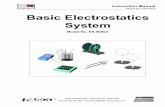 Manual No. 012-07227D Basic Electrostatics System electrostati… · Manual No. 012-07227D Basic Electrostatics System Model No. ES-9080A. ... Before presenting a series of electrostatic