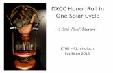 DXCC Honor Roll in One Solar Cycle - East Bayebarc.org/pdf/pacificon_2013.pdf · DXCC Honor Roll in One Solar Cycle KY6R – Rich ... • Cushcraft MA-160V on top of a 30 ... •