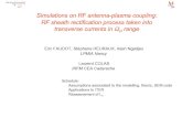 Simulations on RF antenna-plasma coupling: RF sheath ... · PDF fileSimulations on RF antenna-plasma coupling: RF sheath rectification process taken into transverse currents in ...