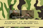 Examples of Documents held on CD-Rom/DVD Set…  · Web view13.07.2015 · Examples of Documents held on CD-Rom/DVD Set Last modified by: Andrew Marshall Company: Boot Camp & Military